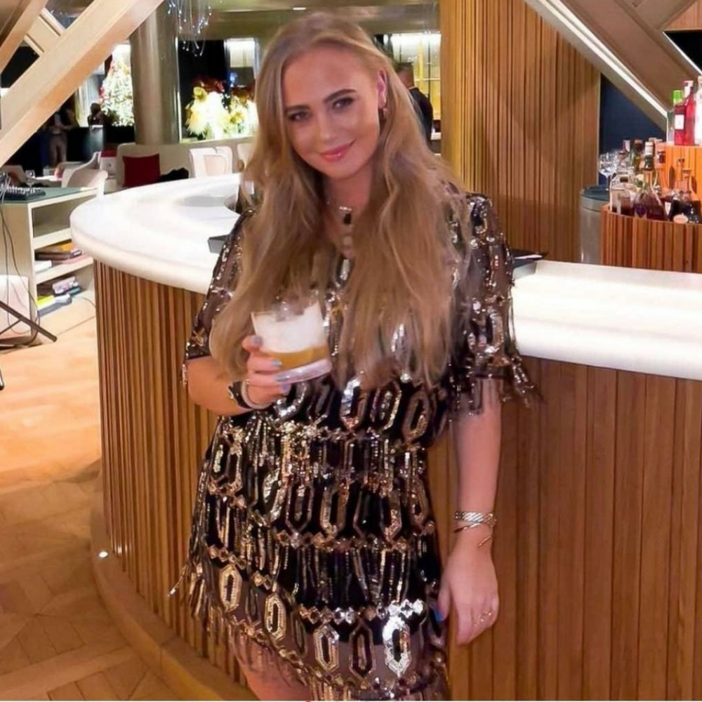 Zara SEQUIN DRESS WITH FRINGE V-neck mini dress with short sleeves bloggers fav